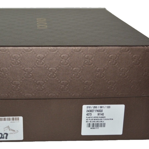 NIB GUCCI GG SUPREME CANVAS MENS HITOP CROCODILE TRIM SNEAKERS - Picture 10 of 10